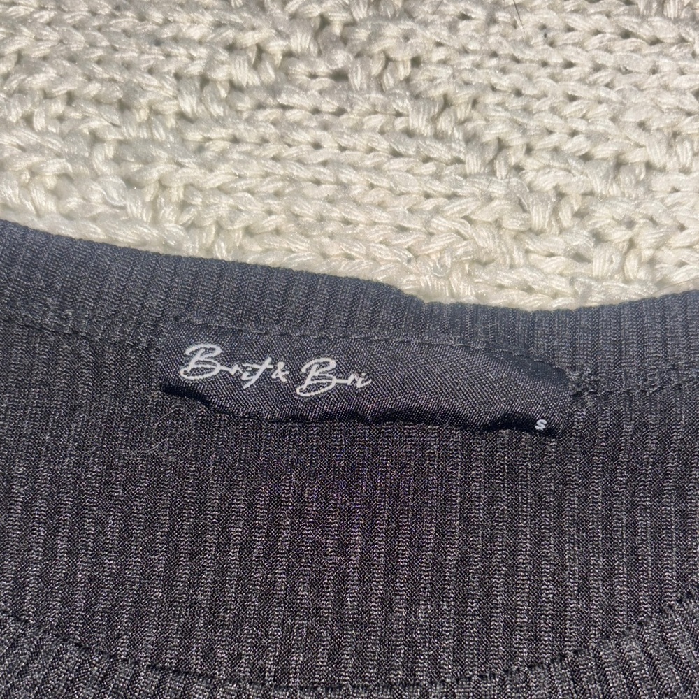 Black Ribbed T-Shirt - Picture 2 of 6